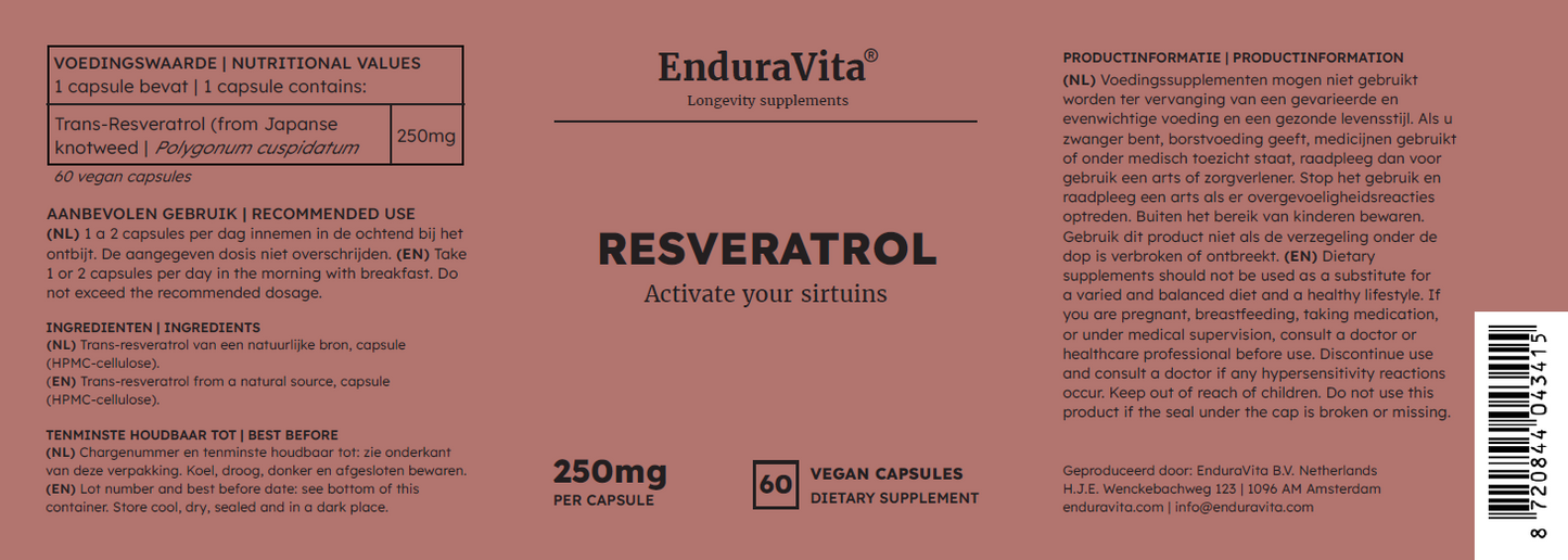 Resweratrol w kapsułkach 250 mg